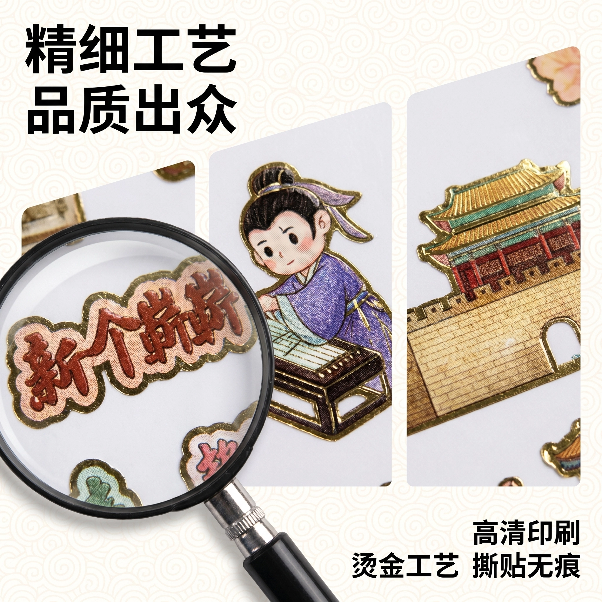 国潮邯郸文创贴纸