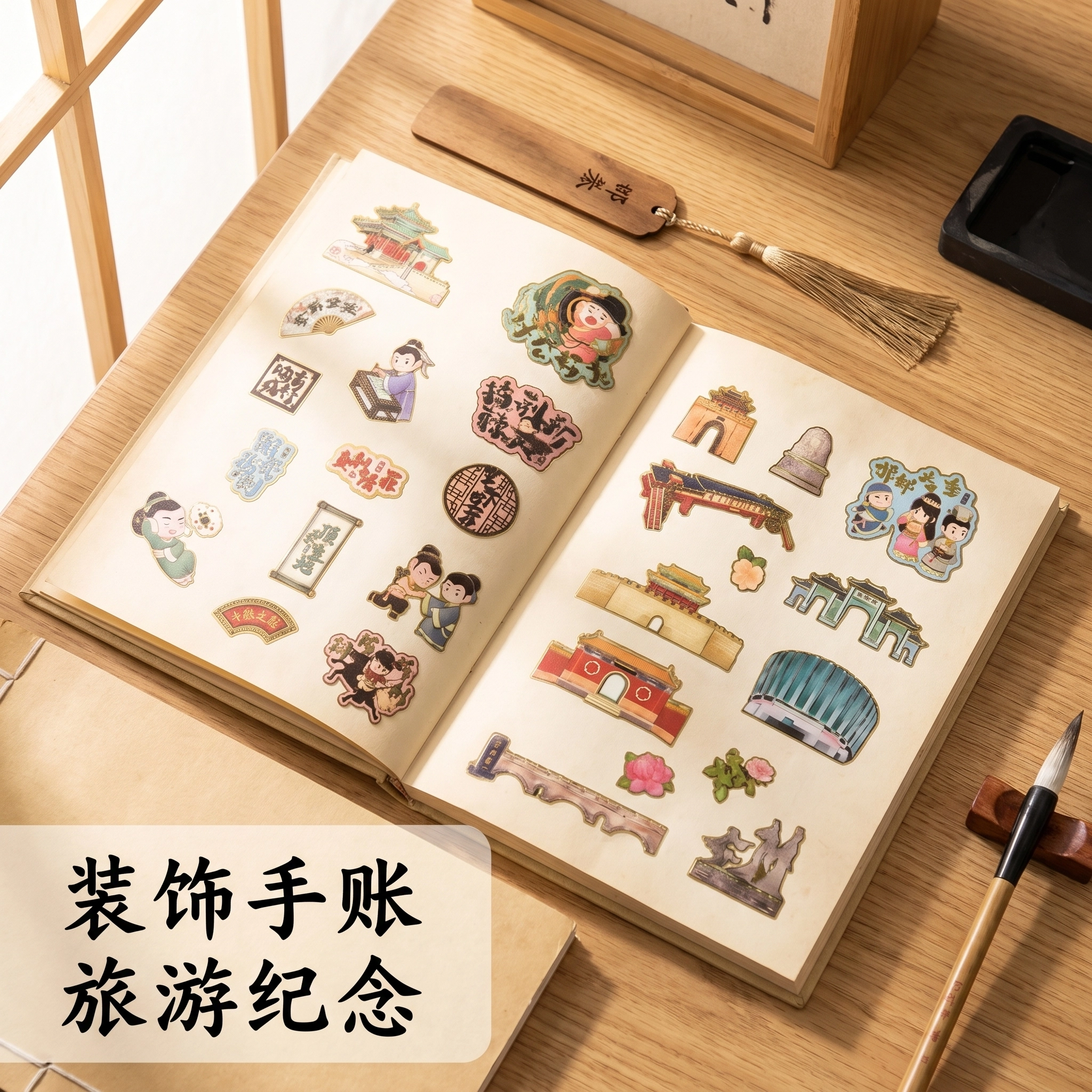 国潮邯郸文创贴纸