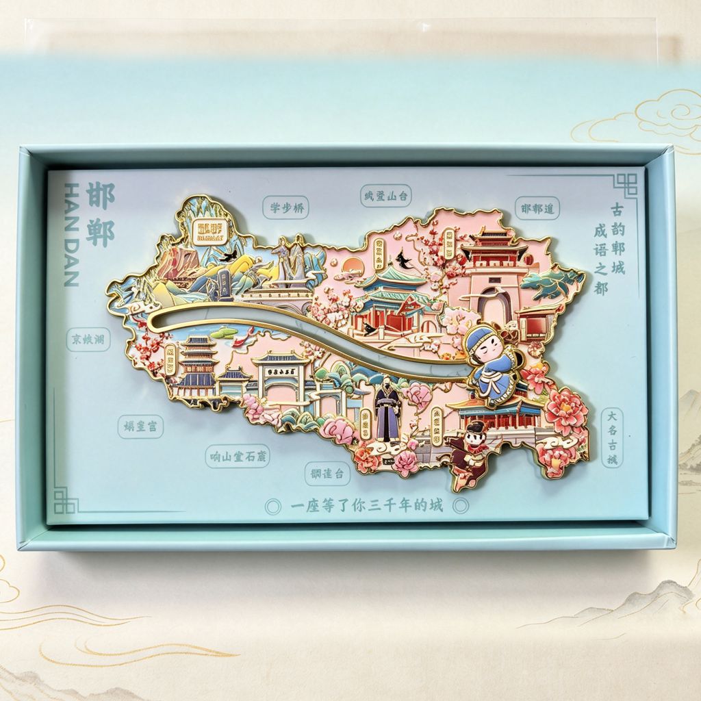 邯郸地图冰箱贴