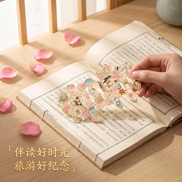 邯郸地标国风书香金属书签