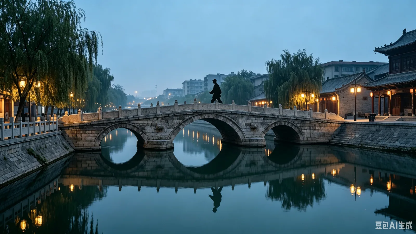 邯郸学步桥明代古石桥，邯郸学步典故发生地古建筑